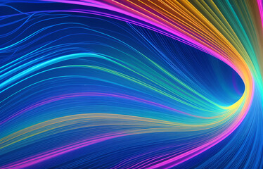Wave of particles. Abstract background with a dynamic wave. Big data visualization