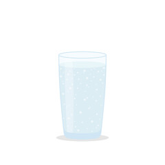 Glass of Fresh Water. soda glass. Soda glass.