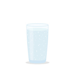 Glass of Fresh Water. soda glass. Soda glass.