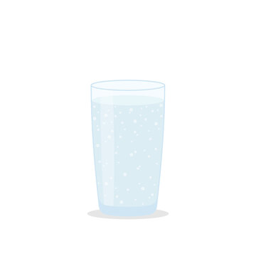 Glass of Fresh Water. soda glass. Soda glass.