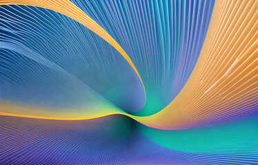 Wave of particles. Abstract background with a dynamic wave. Big data visualization