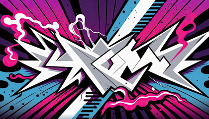 Trendy 90s style background, Memphis, Generative AI