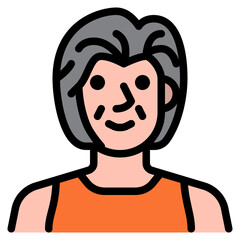woman line filled icon