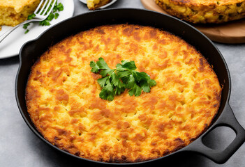 Fototapeta na wymiar Spanish omelette with eggs and potatoes