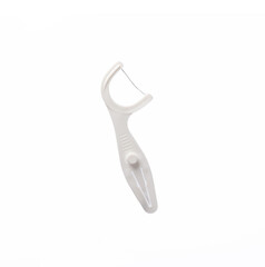 Dental floss isolated on white background. Fresh breath. Prevention of caries. Dentistry concept.
