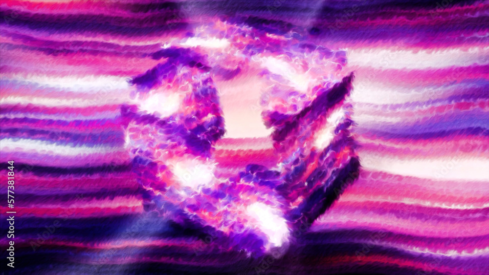 Aufkleber yellow and purple background with a square. motion. bright colored background with a large sparkling