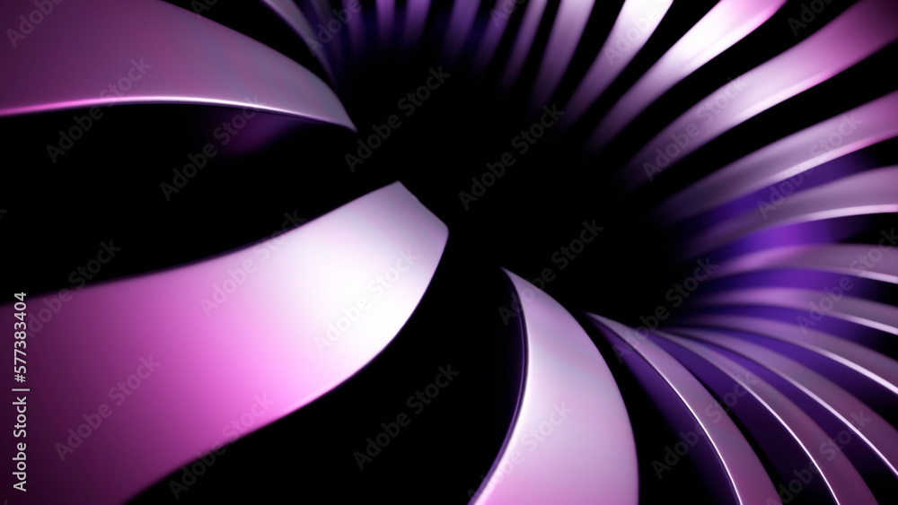 Poster black background. design. orange rays creating a circle in the animation that moves apart in opposit