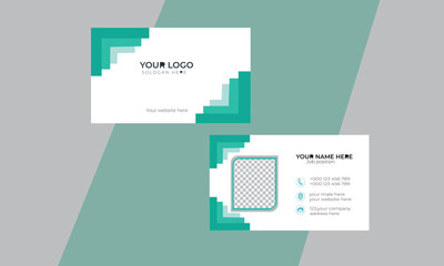 Creative and Clean Business Card Template. Portrait and landscape orientation.	
