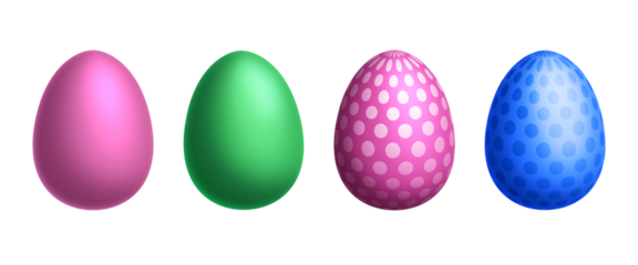 Set of easter eggs