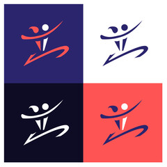 Graphic logo emblem for ballroom dancing competitions.