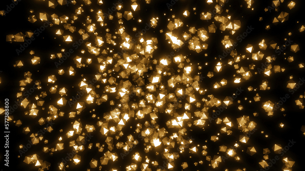 Aufkleber stream of moving shimmering particles from point. motion. slow explosion with crystal particles shin