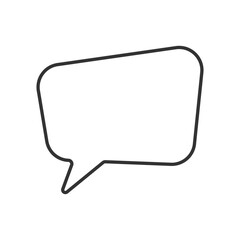 speech bubble outline vector illustration isolated on white background. speech bubble line icon for web, ui and social media design
