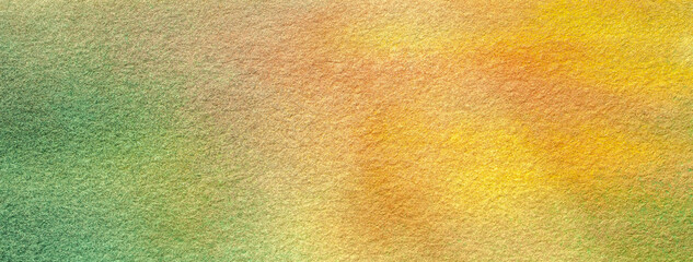 Abstract art background light green and yellow colors. Watercolor painting on canvas.