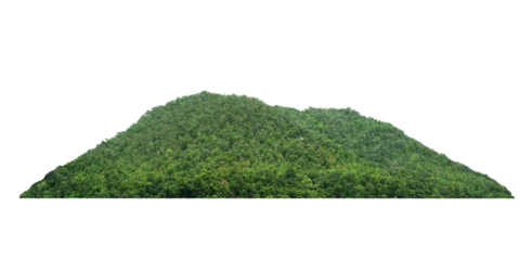Foto op Canvas Panorama island, hill, mountain on transparent background. png file. for photo montage. Used for graphics. © Puttachat