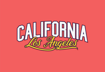 Vintage typography california slogan print for graphic tee t shirt or sweatshirt - Vector
