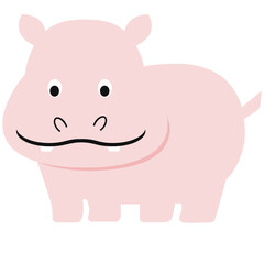 pink hippo cartoon