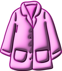 3d pink science robe