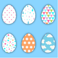 Egg pattern - Egg print - Easter pattern - Eastern egg pattern - different prints of eggs - Set of eggs 