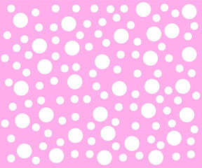 Easter eggs - Easter pattern - Polka dots  pattern - seamless -  pink background - Pink and white - white polka dots , big and small polka dots