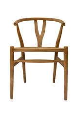 Wooden chairs isolated on white background.