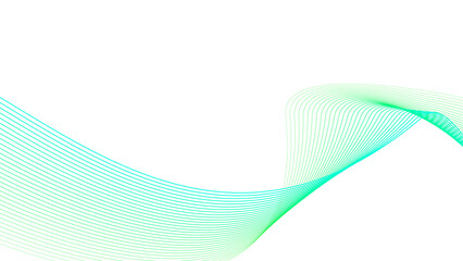 turquoise green tech wavy lines gradient vector illustration