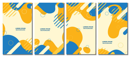 Naklejka premium Abstract modern template set background.