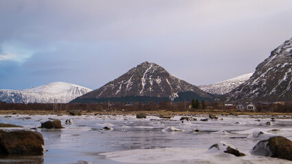 Northern Norwegian mountains in winter