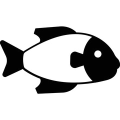 Fish Glyph Vector Icon which can easily modified or edit
