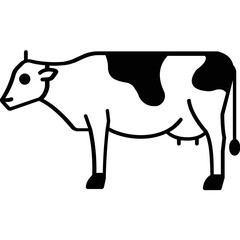 Bos taurus Glyph Vector Icon which can easily modified or edit

