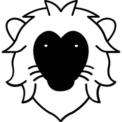 Leo Glyph Vector Icon which can easily modified or edit

