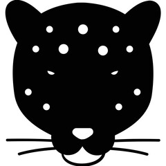 Panther Glyph Vector Icon which can easily modified or edit