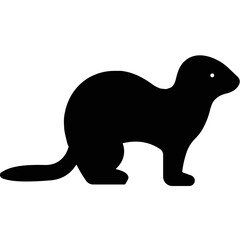 Ferret Glyph Vector Icon which can easily modified or edit

