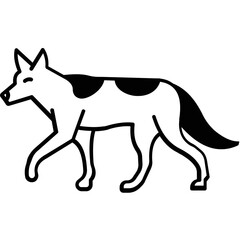 canis aureus Glyph Vector Icon which can easily modified or edit

