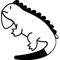 Reptile Glyph Vector Icon which can easily modified or edit