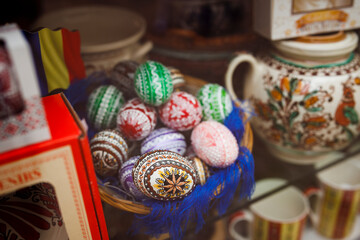 Traditional painted Romanian Easter eggs