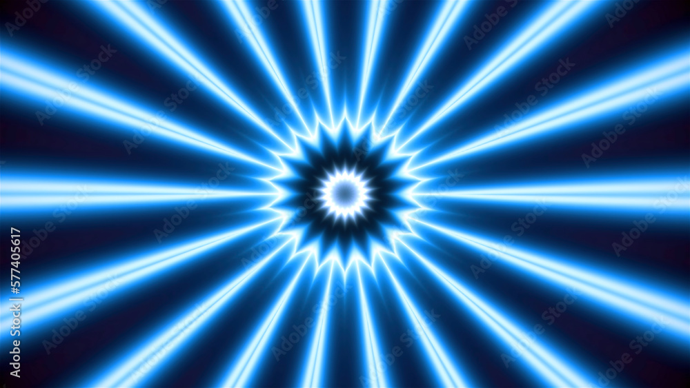 Poster psychedelic flashing neon pattern with rings and lines. motion. bright flashing pattern with neon ci