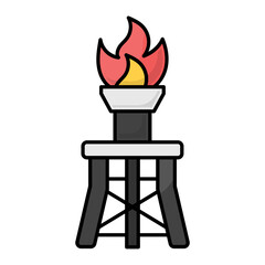 Air pollution outline color concept, waste of energy and gas vector icon design, Environmental pollution symbol, Chemical Biological contamination sign, Pollutants illustration 