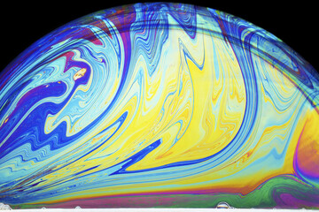 colors in a bubble soap