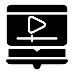 online course glyph icon