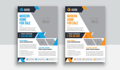 Flyer Design template, Real Estate Flyer Design bundle, property sale flyer design, flyer design for rent, construction and renovation business flyer