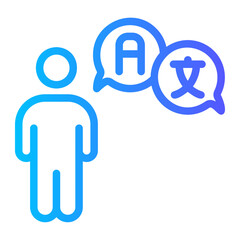 translator gradient icon
