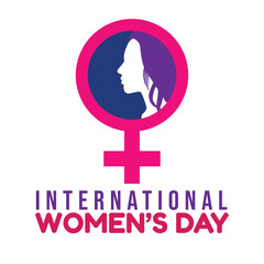 international women's day template background logo