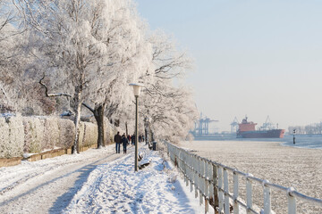 Elbwanderweg im Winter