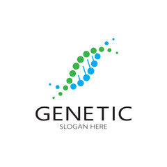 DNA vector logo design template.modern medical logotype.laboratory science icon symbol.colorful pharmacology sign-vector