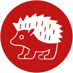 Porcupine Vector icon which can easily modify or edit

