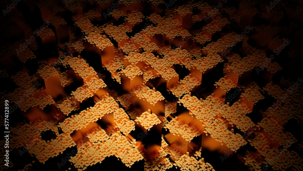 Aufkleber abstract earthquake design with moving surface. design. concept of digital retro game.