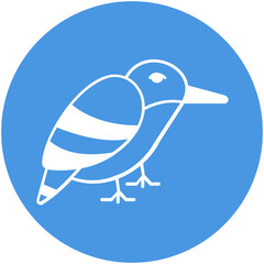 Kingfisher Vector icon which can easily modify or edit

