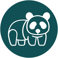 Panda Vector icon which can easily modify or edit

