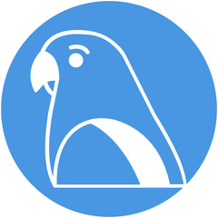 Forest parrot Vector icon which can easily modify or edit

