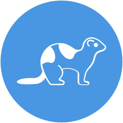 Ferret Vector icon which can easily modify or edit

